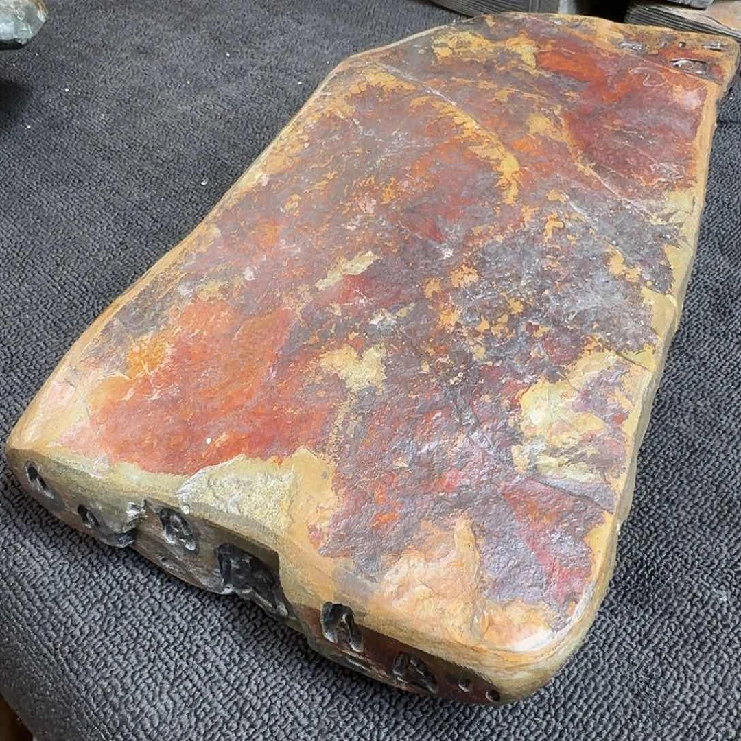 歙砚石刻干泡茶盘