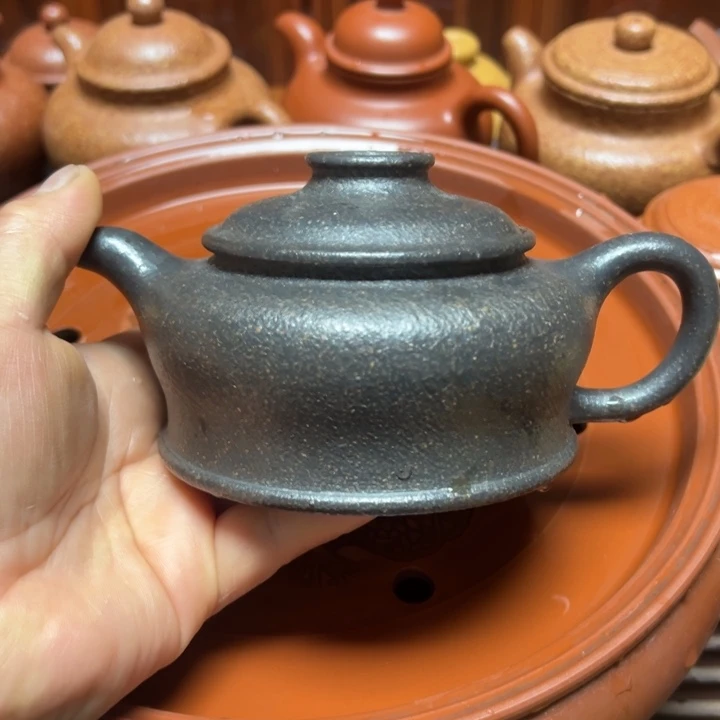 茶壶紫砂宜兴原矿鲨皮青