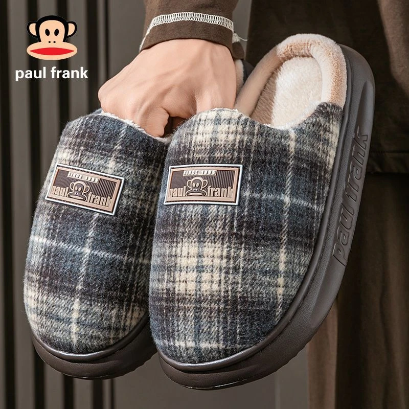 大嘴猴棉拖鞋防滑厚底踩屎感耐磨毛绒保暖外穿厚底棉拖鞋