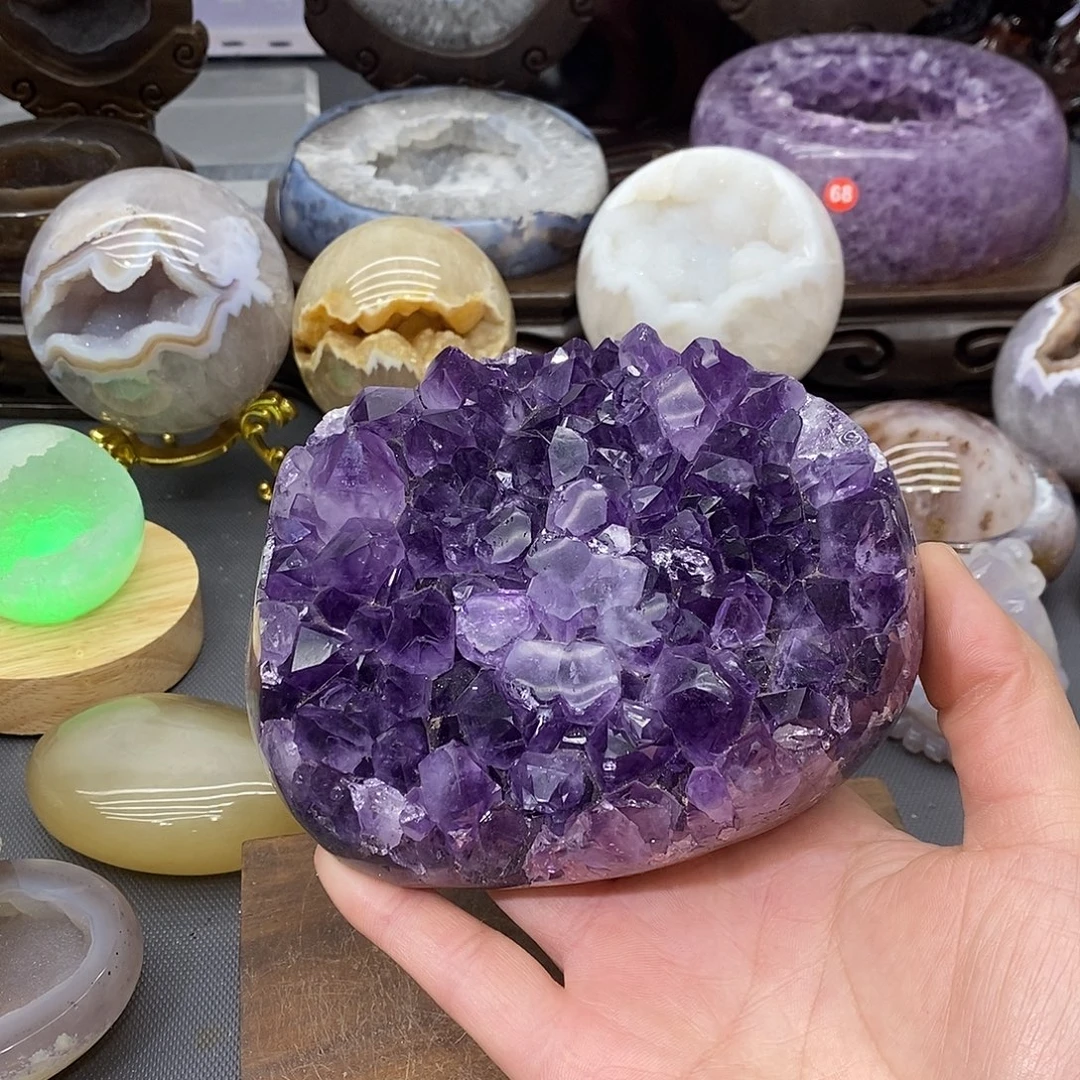 摆件紫晶未镶嵌紫晶