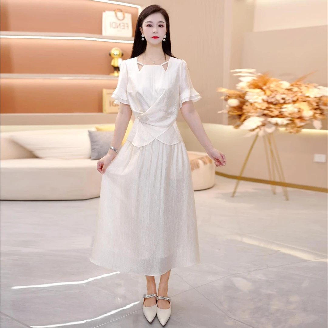 【SJYH1782】夏季新款套装裙两件套时尚优雅减龄洋气套装