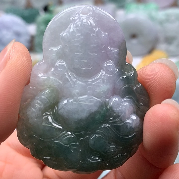 翡翠未镶嵌颈饰黄财神爷福利