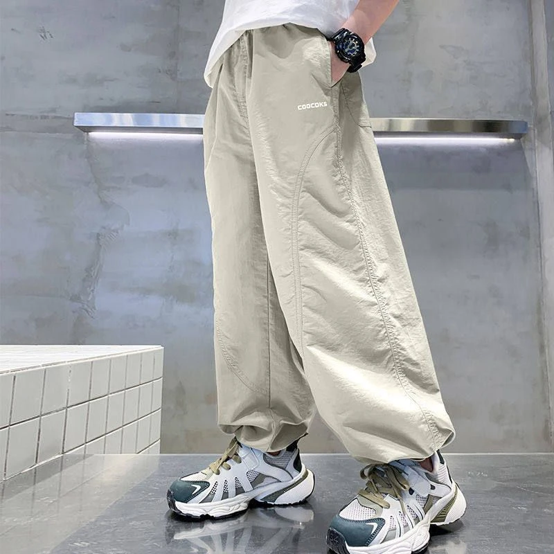 男童裤子夏装薄款防蚊裤2025新款儿童休闲中大童长裤夏季速干裤潮