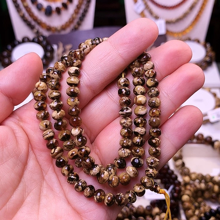 琥珀未镶嵌裸石花珀6+608