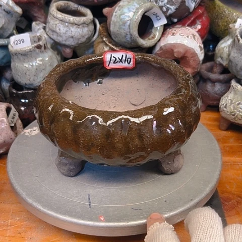 粗陶花盆手工花盆制作