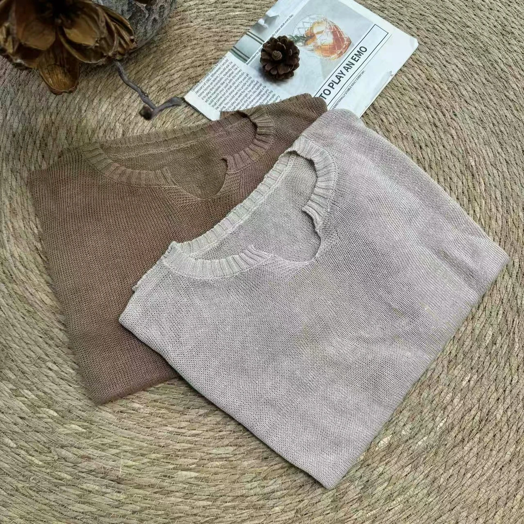 【麻针织衫】汉麻针织罩衫