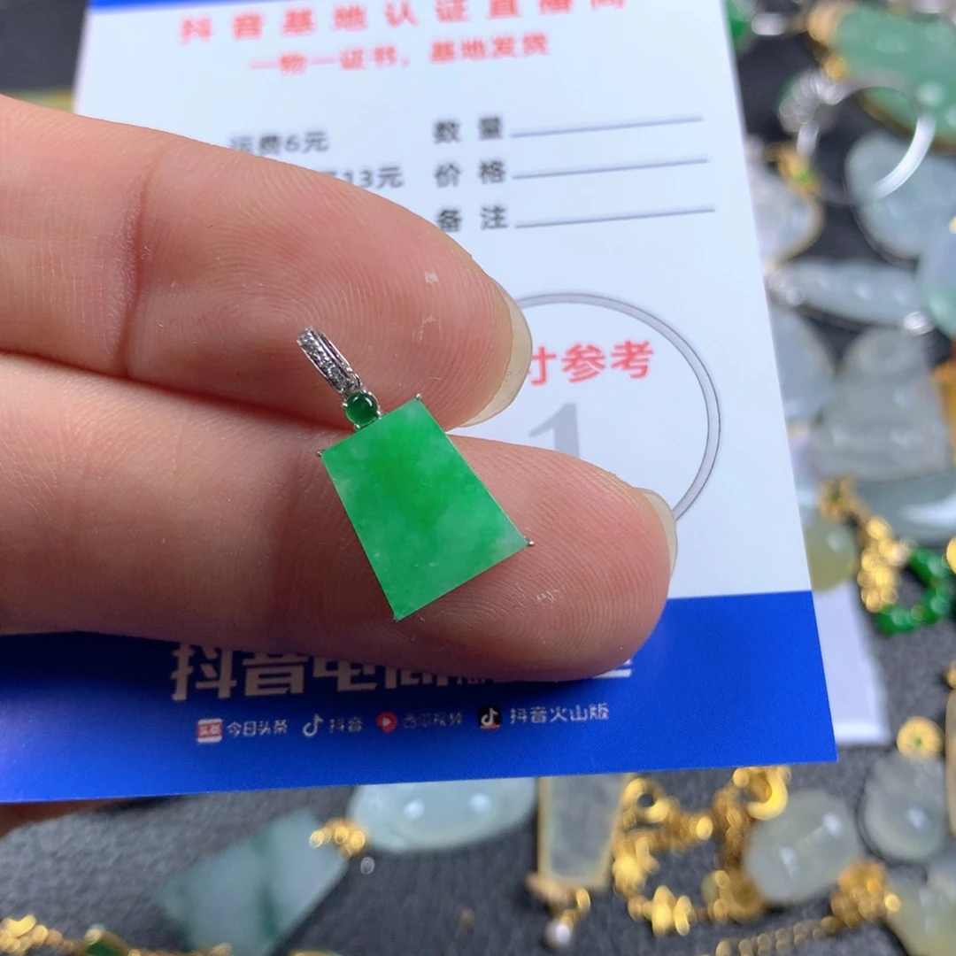 【闪购商品】翡翠颈饰18K金镶嵌安*翡翠