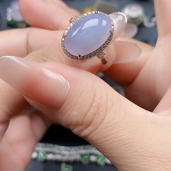 翡翠银S925镶嵌耳饰缅甸翡翠