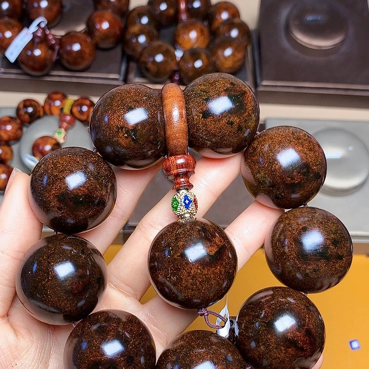 花梨木类手串/手链黄花梨风化料老挝花梨土埋料3.0