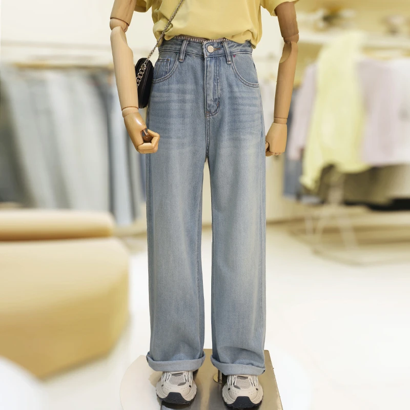 zaw大码加大女裤胖妹妹显瘦裤子夏季薄款牛仔裤女休闲百搭/25158