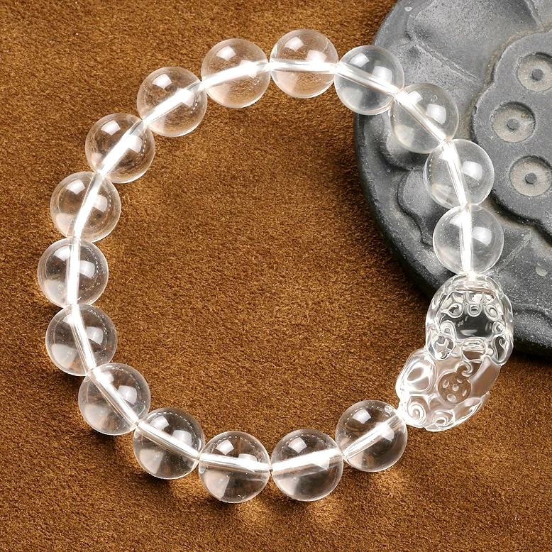 FK03时尚精品Diy白晶貔貅手串卡8m