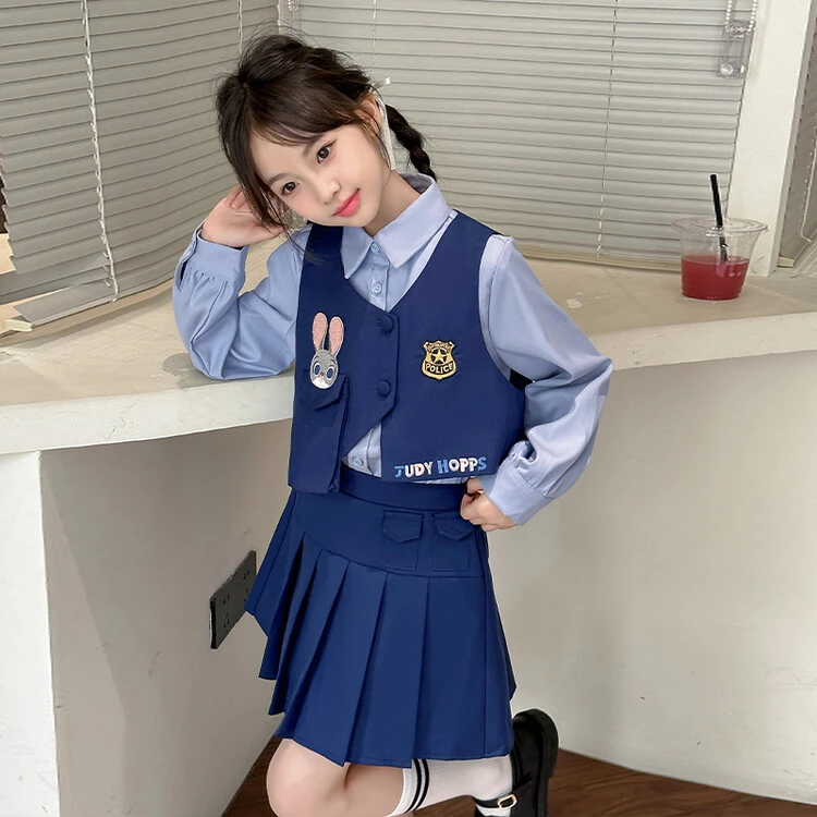 橙意女童朱迪兔子警官洋气休闲薄款外穿三件套