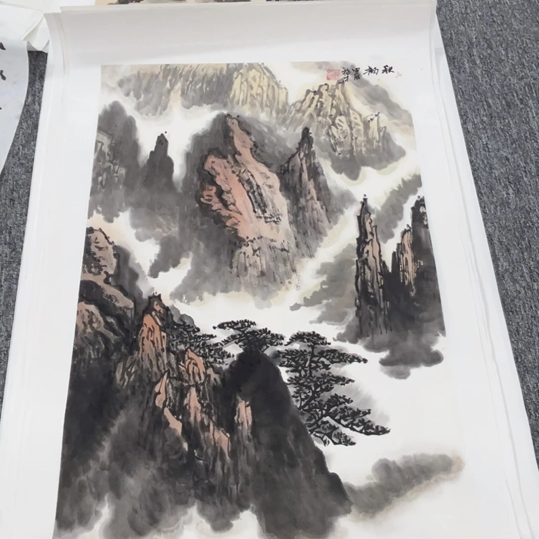 国画绘画作品多次