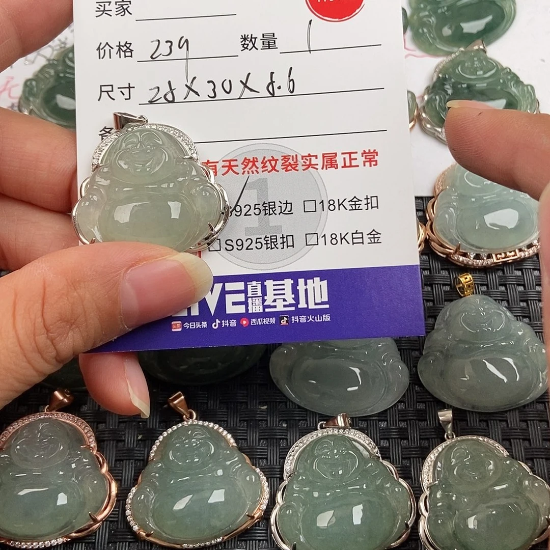 翡翠银S925镶嵌颈饰