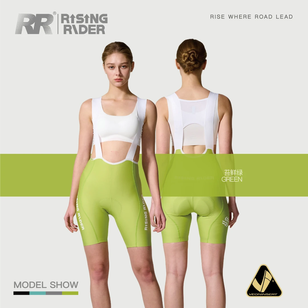 RR2025春夏新款骑行服女士公路自行车高腰多配色背带骑行短裤高弹