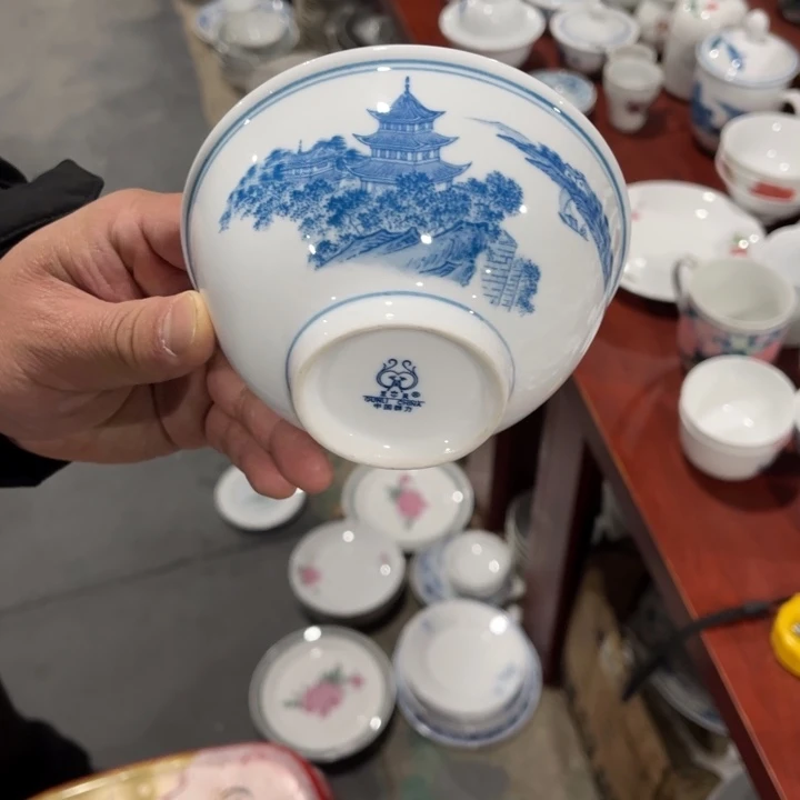 醴陵高温瓷釉下12厘米六个欢***猫