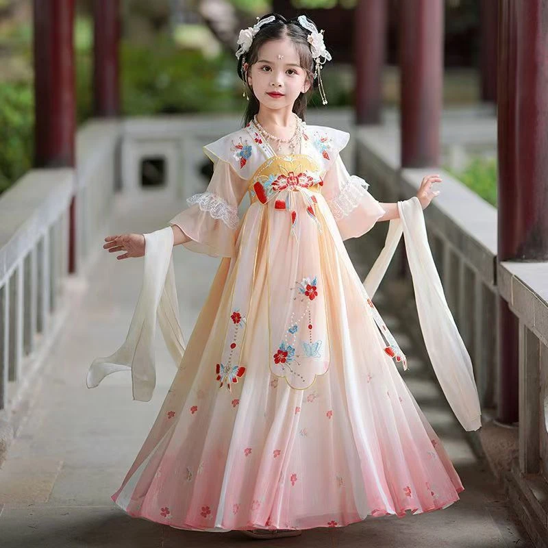 200-300女童汉服夏季中国风唐装襦裙儿童超仙古风连衣裙春夏链接2