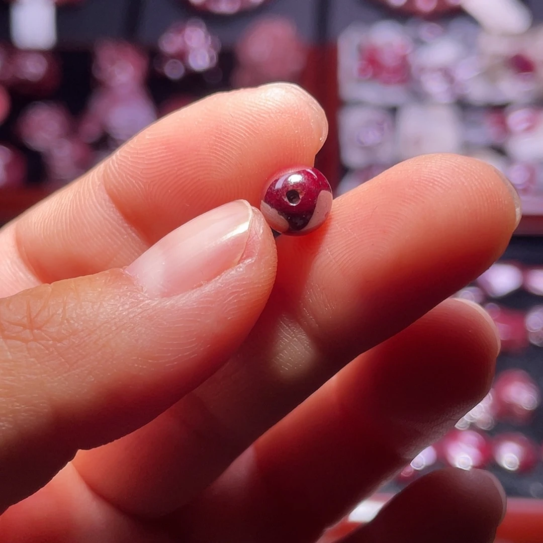 拾****天然辰砂朱砂圆珠0.7