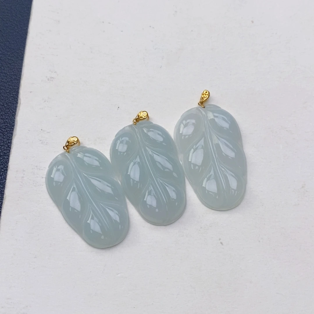 翡翠未镶嵌颈饰翡翠叶子多样性择其一发货