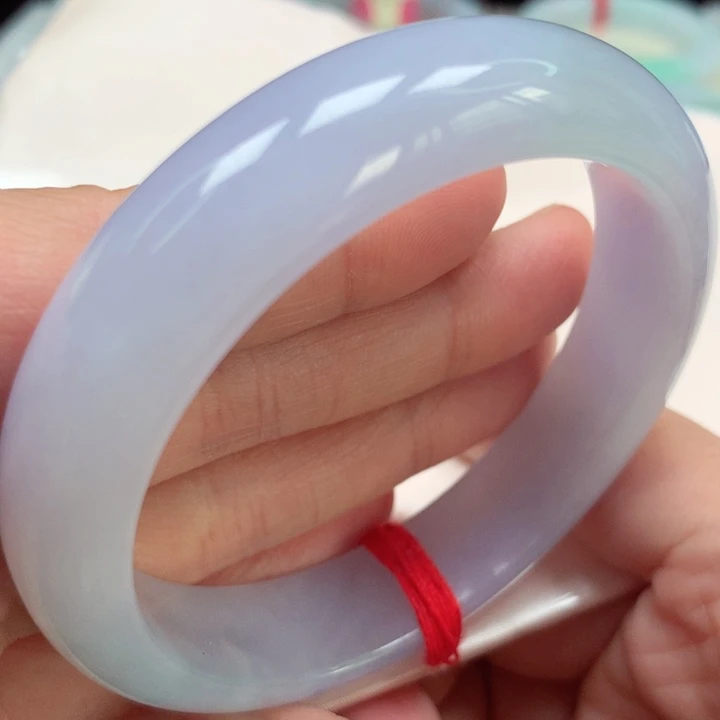 翡翠手镯未镶嵌粉紫36