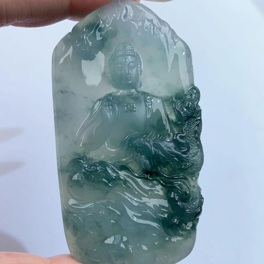 翡翠未镶嵌颈饰阿弥陀佛