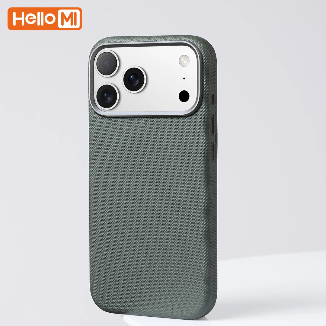 适用iPhone17ProMax手机壳苹果16Pro真皮15钻石纹14磁吸全包防摔