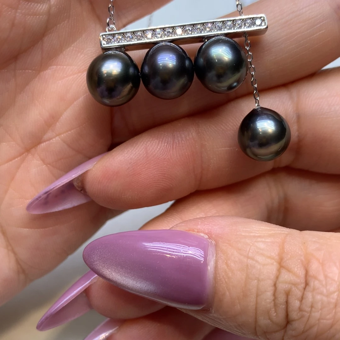 颈饰银S925镶嵌海水珍珠