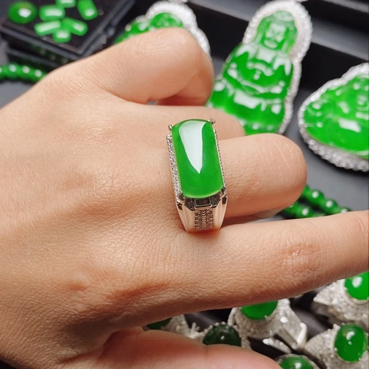 未镶嵌戒指翡翠天然翡翠正品