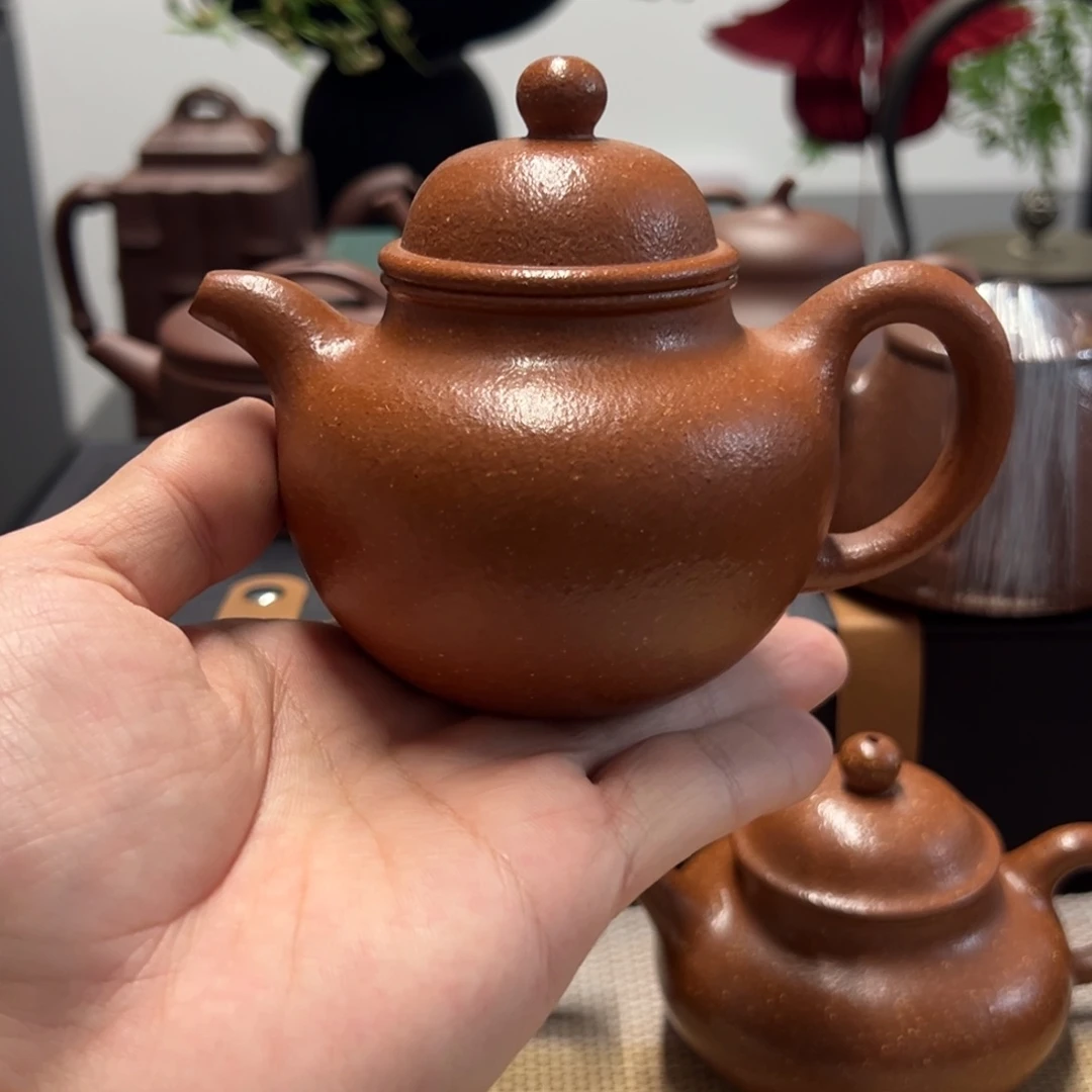 紫砂茶壶精工半手降坡泥掇球180cc