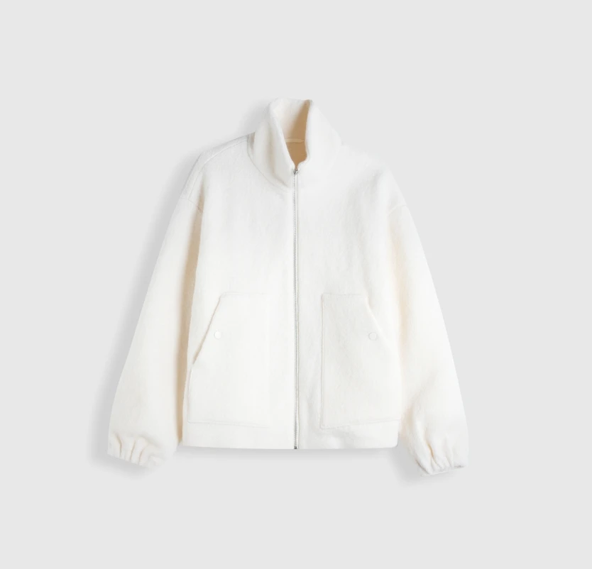 强压缩羊毛针织布外套