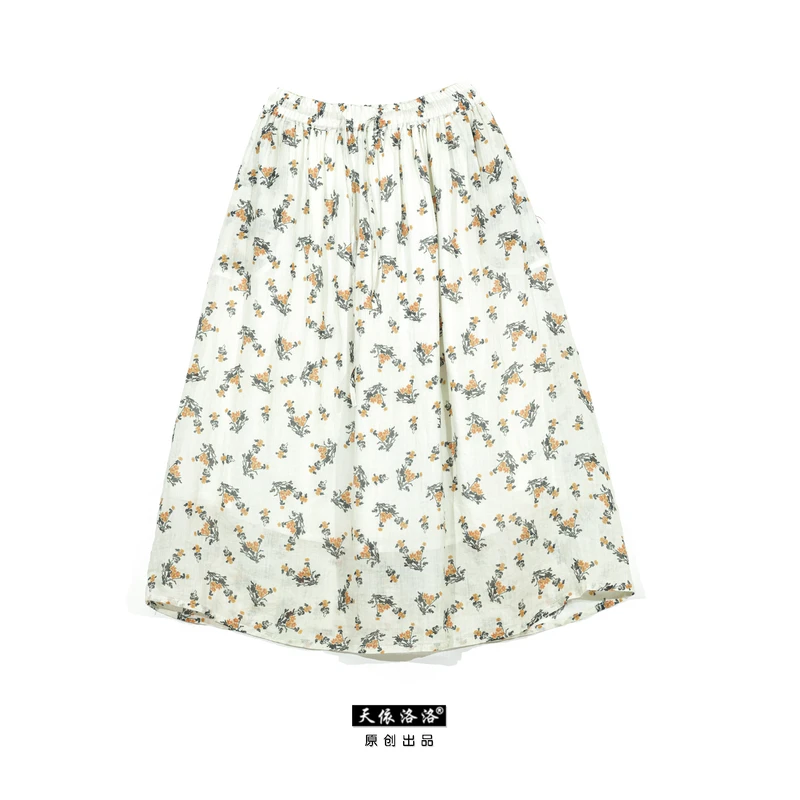 【天依洛洛】99505 印花宽松时尚春季百搭舒适休闲半身裙