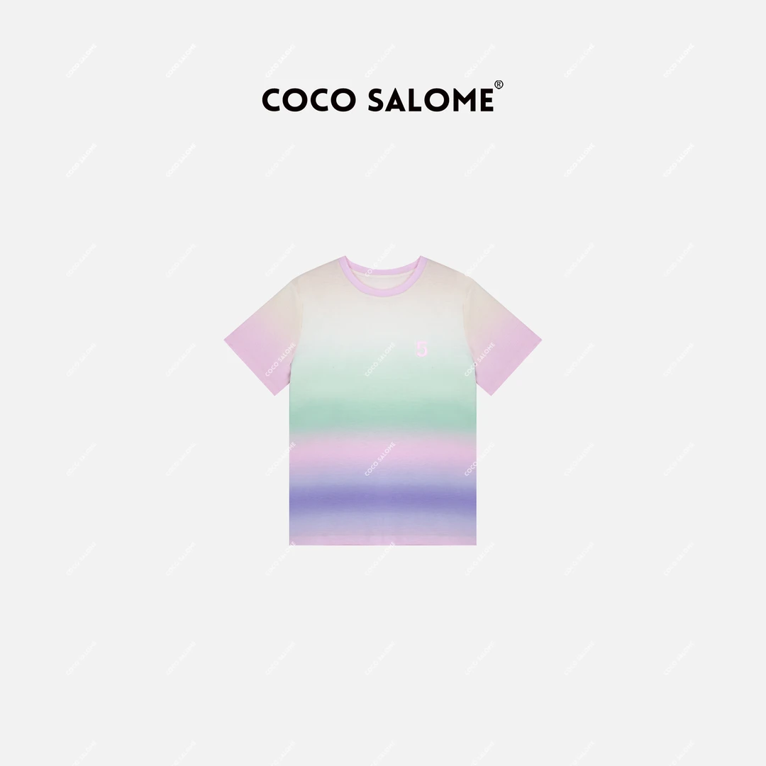 COCO SALOME⑥【渐变T】简约清凉透气渐变设计晕染百搭T恤359N