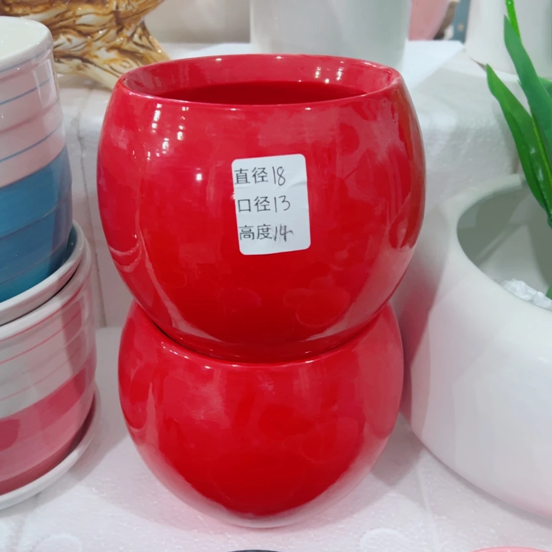 有孔，陶瓷花盆满10米包邮发货