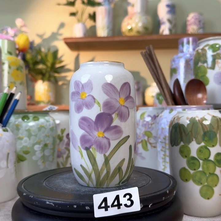 景德镇手绘陶瓷花瓶摆件无孔