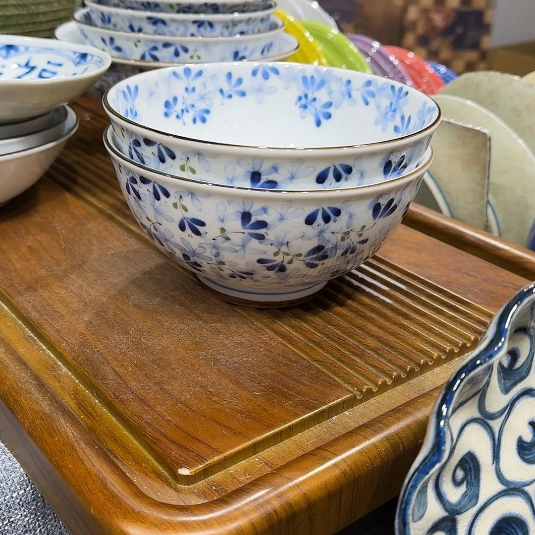 7***8瓷光峰小蓝芽两只装特价饭碗