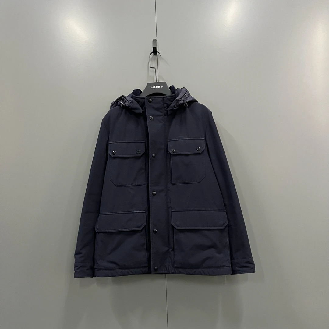 未使用 MONCLER (ll) 藏青色多口袋外套 3码/602784