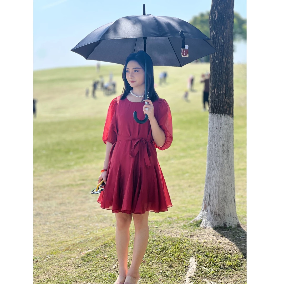 《雅韵诗心》红色系宽松连衣裙显瘦夏季红色时尚春款春夏新款气质