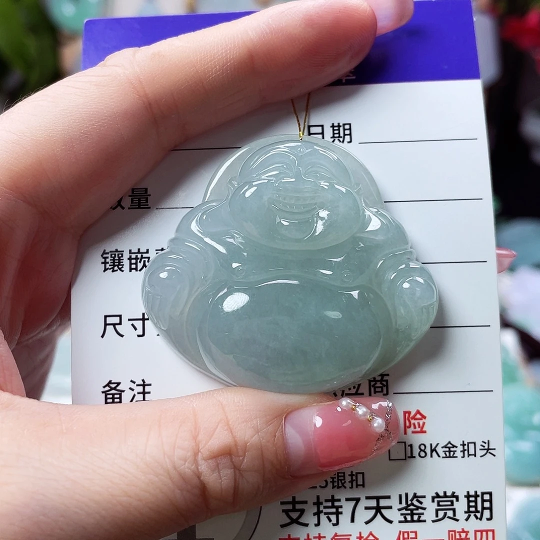 翡翠未镶嵌颈饰佛公28