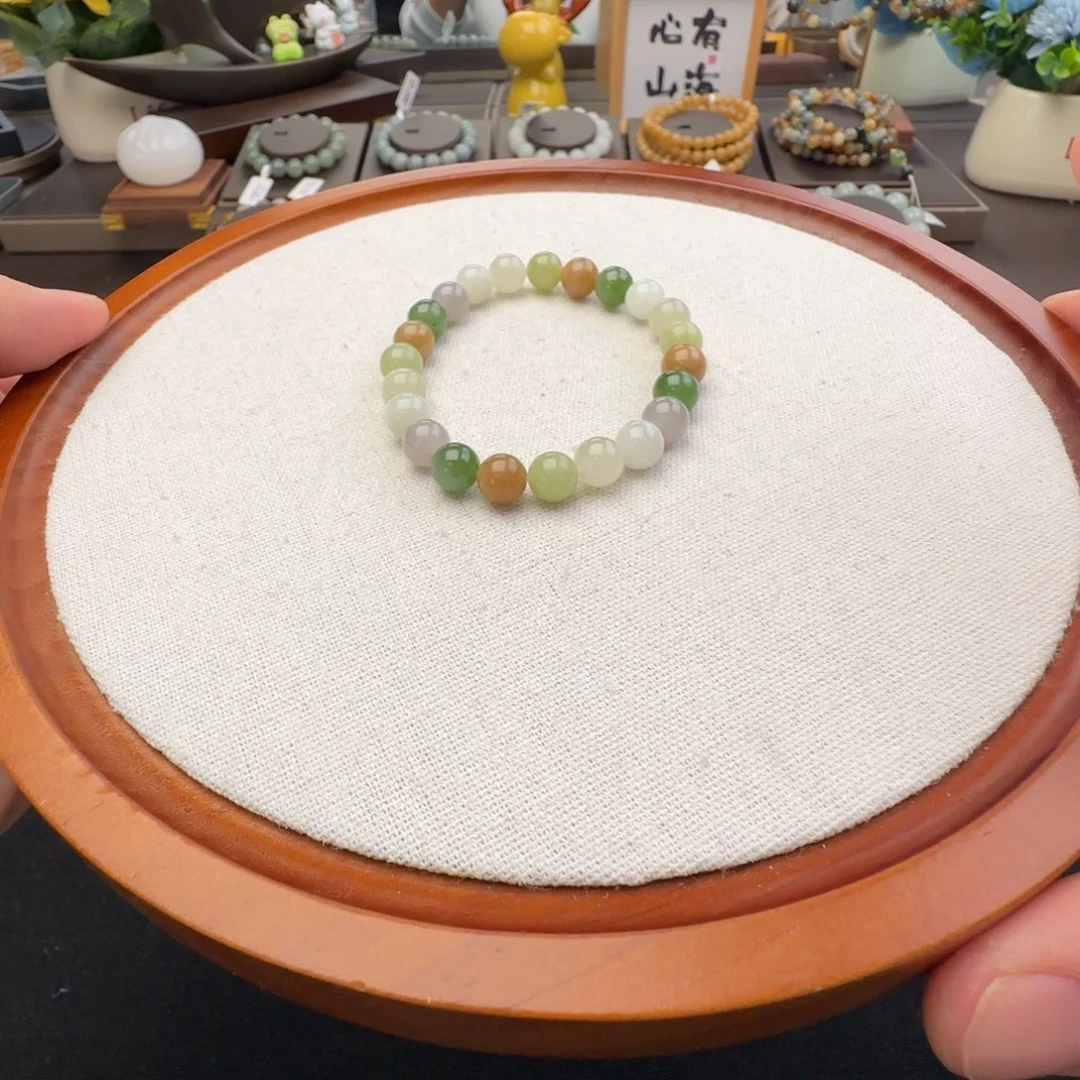 和田玉未镶嵌手链卡8多宝福利，70