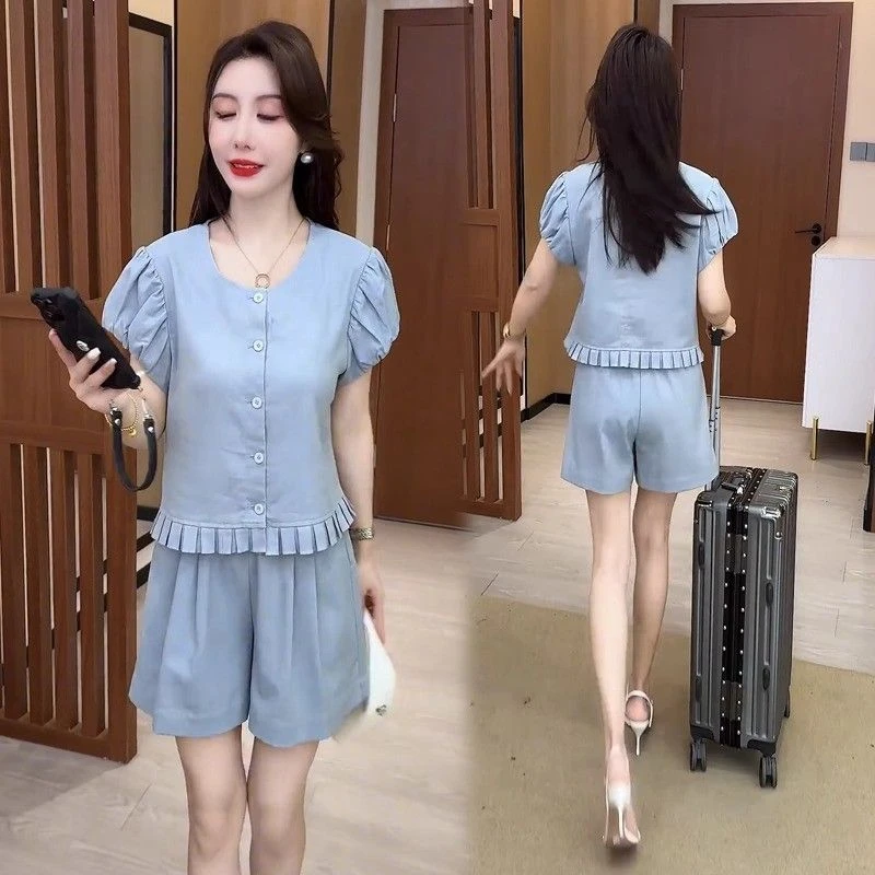 小众不撞款显瘦遮肉时尚气质妈妈套装女2025夏装今年流行两件套潮