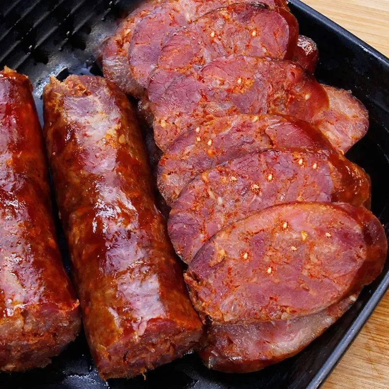 【看主播直播下单】湖南湘西白云上下柴火烟熏麻辣香肠500g