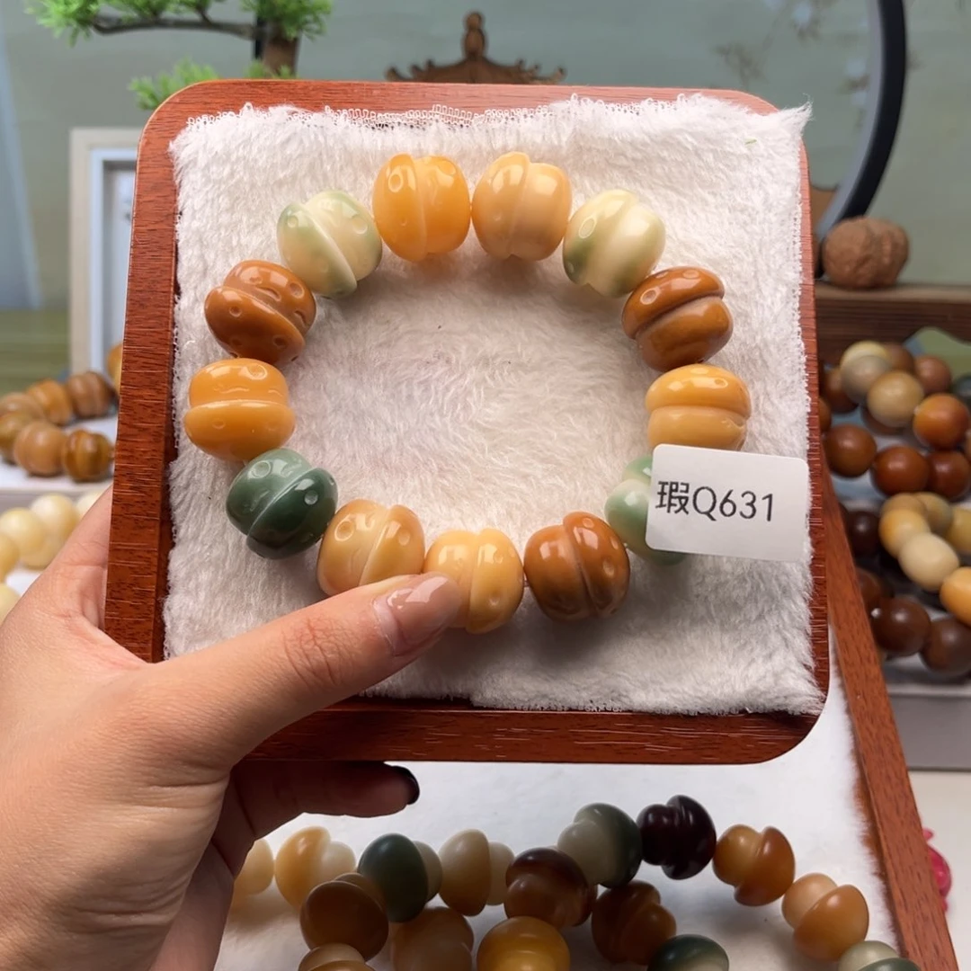 菩提根/象牙果手串用****020mm蘑菇一串瑕A631