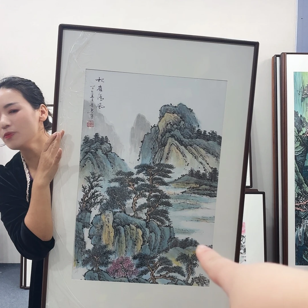 国画手绘作品90-60尺寸