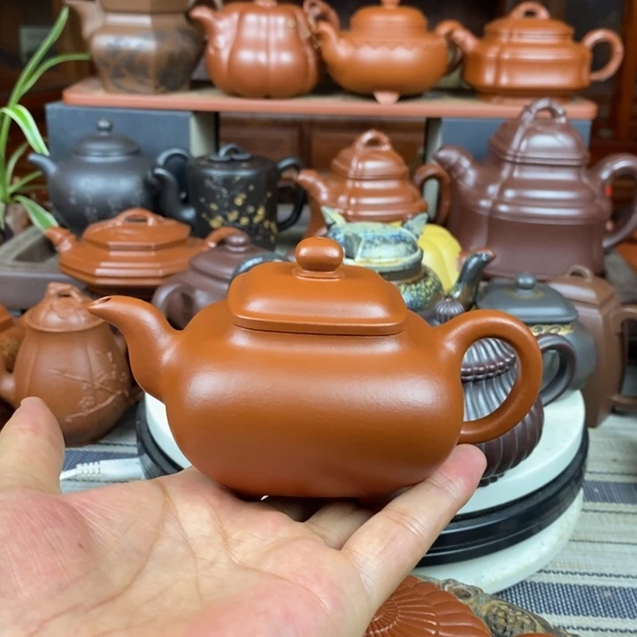茶壶紫砂四方传炉220cc原矿赵庄朱泥特价