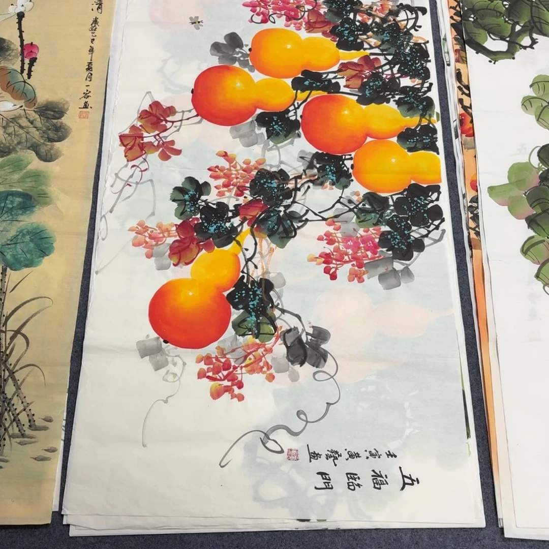 国画140×70手绘画画画