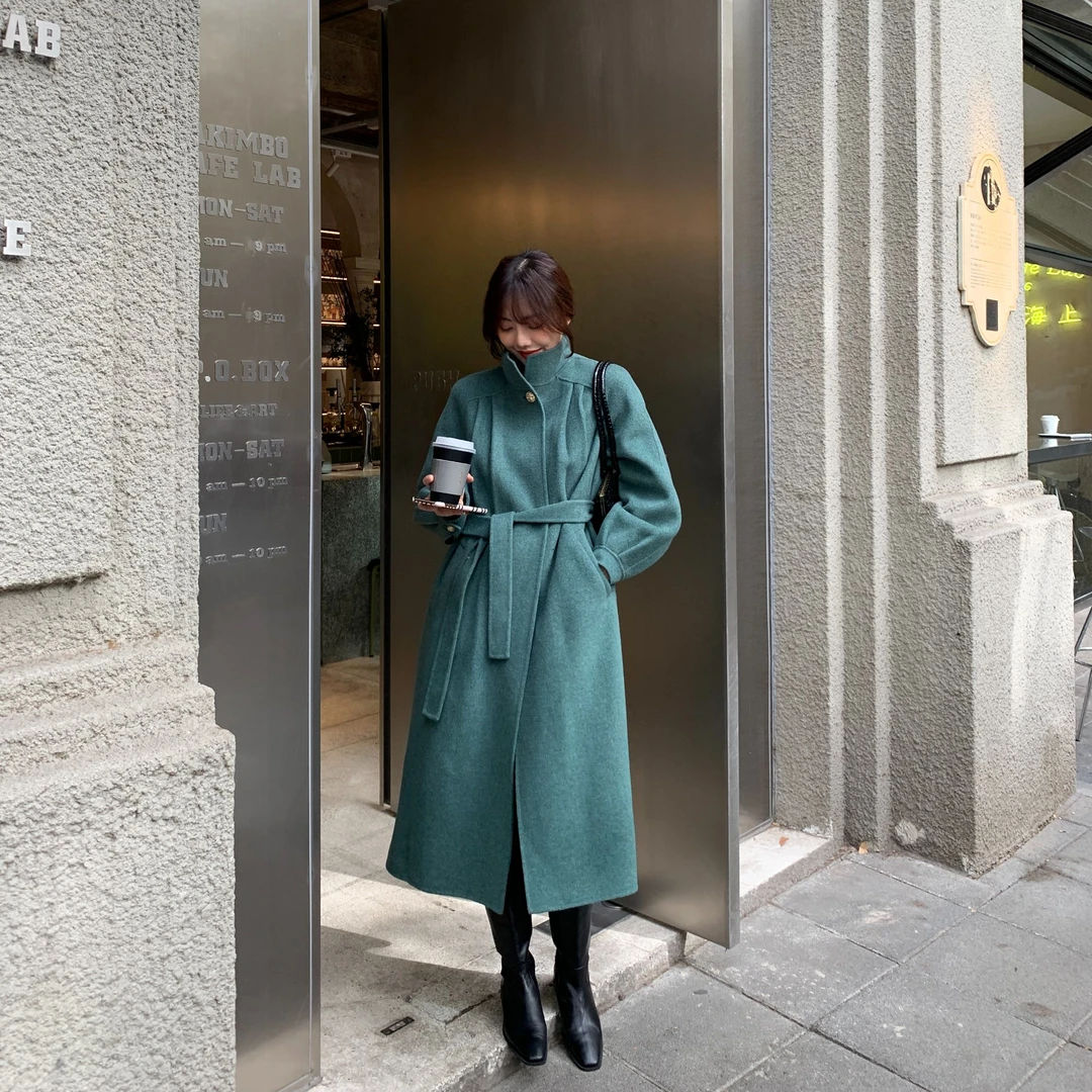 ASM ANNA◆12.12新品 浮华世界~高级感细节 气质立领澳毛大衣A0757