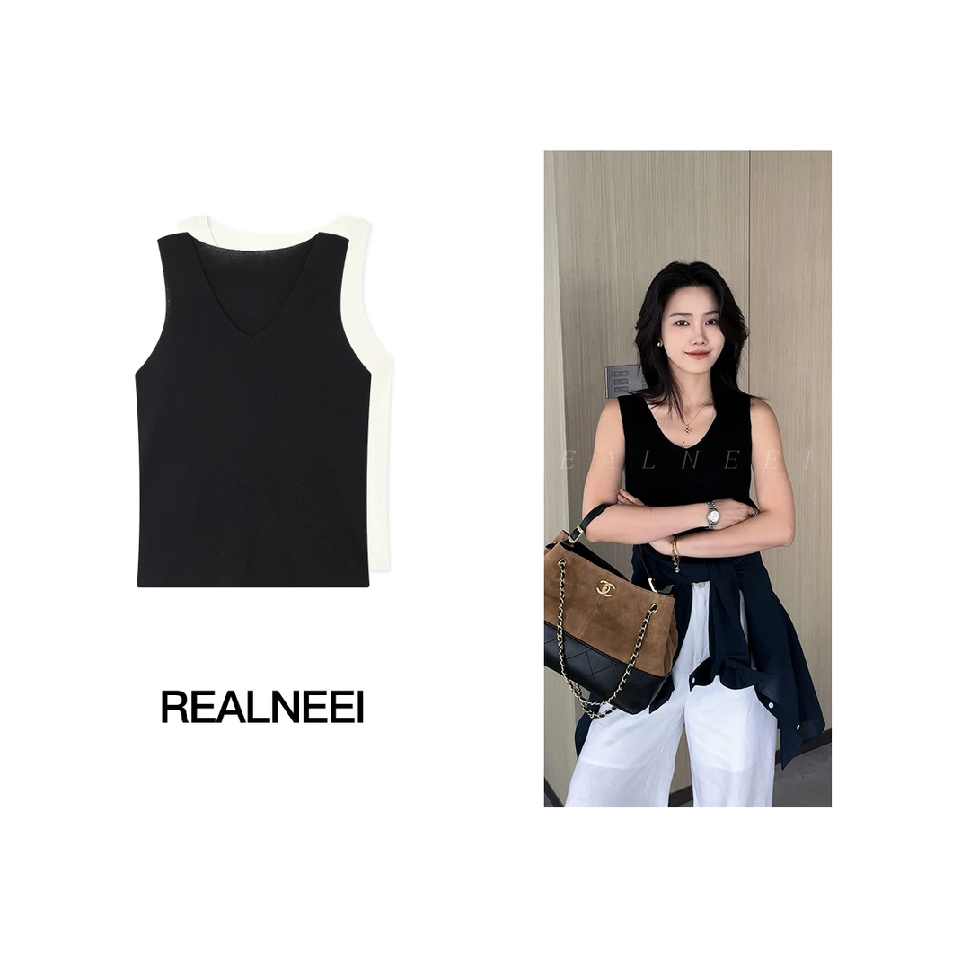 调性背心丨25年夏季新品极简天丝麻垂感舒适百搭针织背心22532