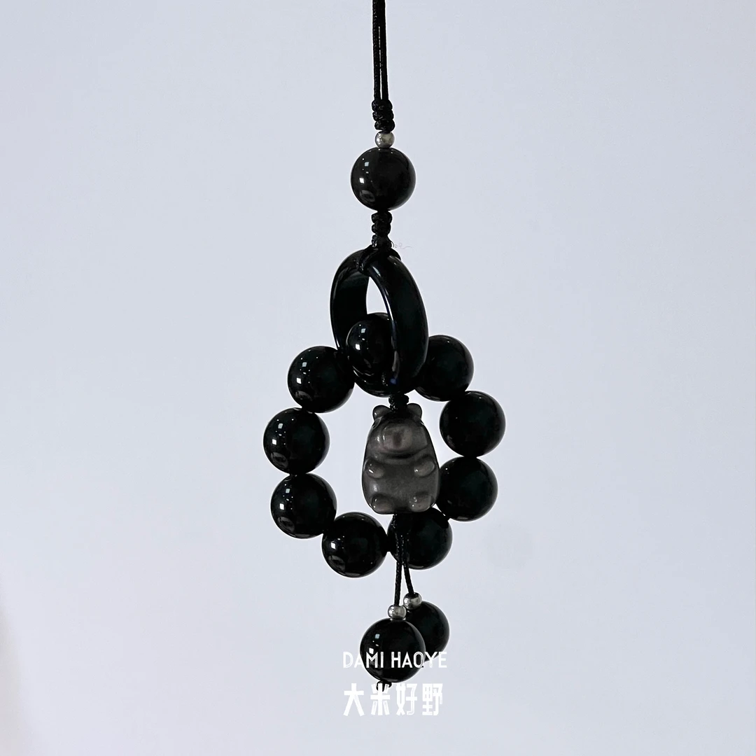 【卡皮巴拉挂件】黑曜石挂件多样性发一DM2918