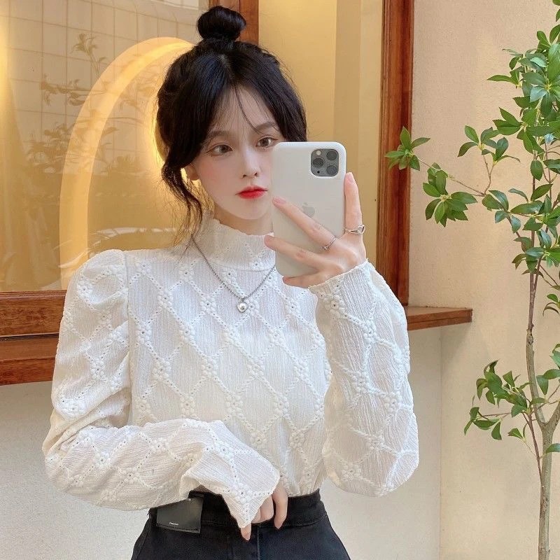2025设计感小众蕾丝衫