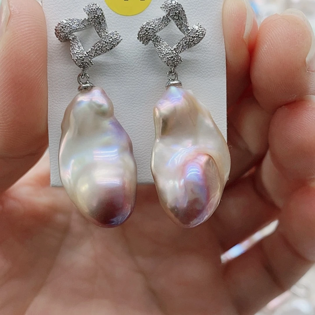 【闪购商品】淡水珍珠耳饰银S925镶嵌